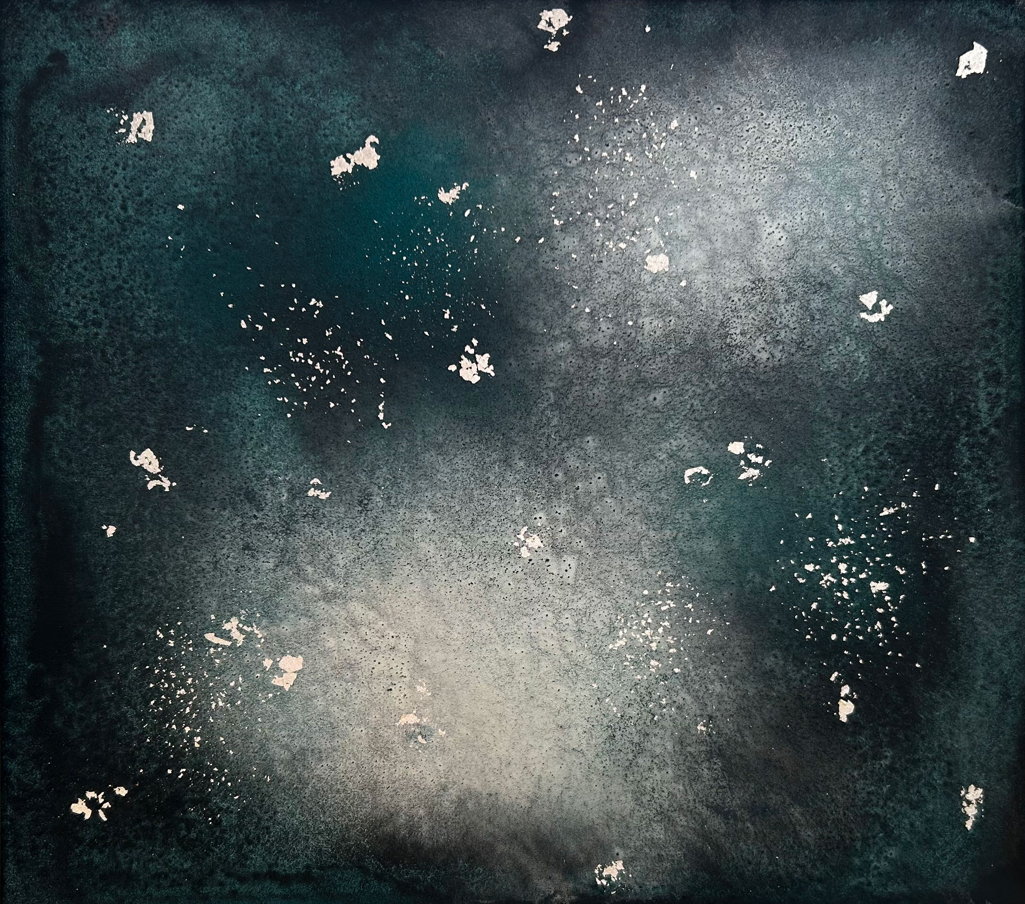 Untitled No.13, 2025 / contemporary abstract painting with mineral pigments on washi