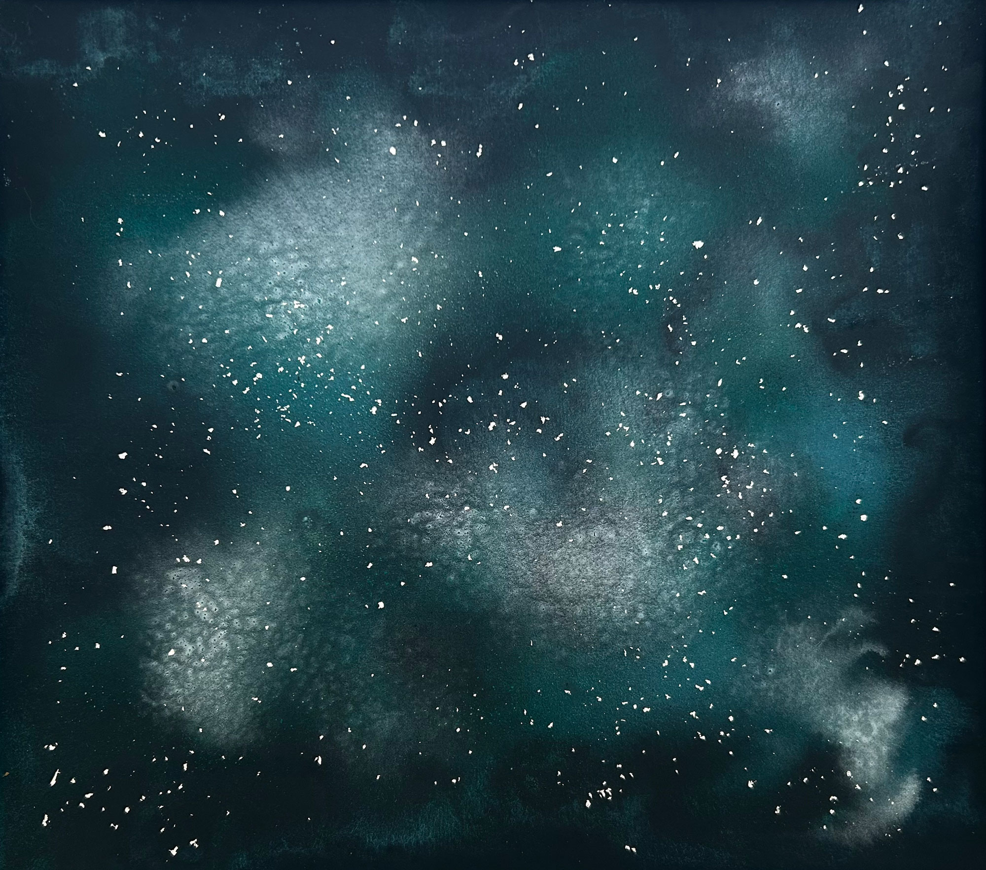 Untitled No.14, 2025 / contemporary abstract painting with mineral pigments on washi