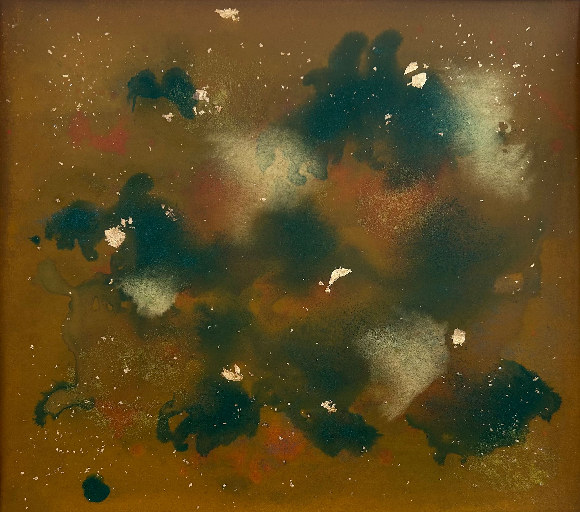 Untitled No.15, 2025 / contemporary abstract painting with mineral pigments on washi