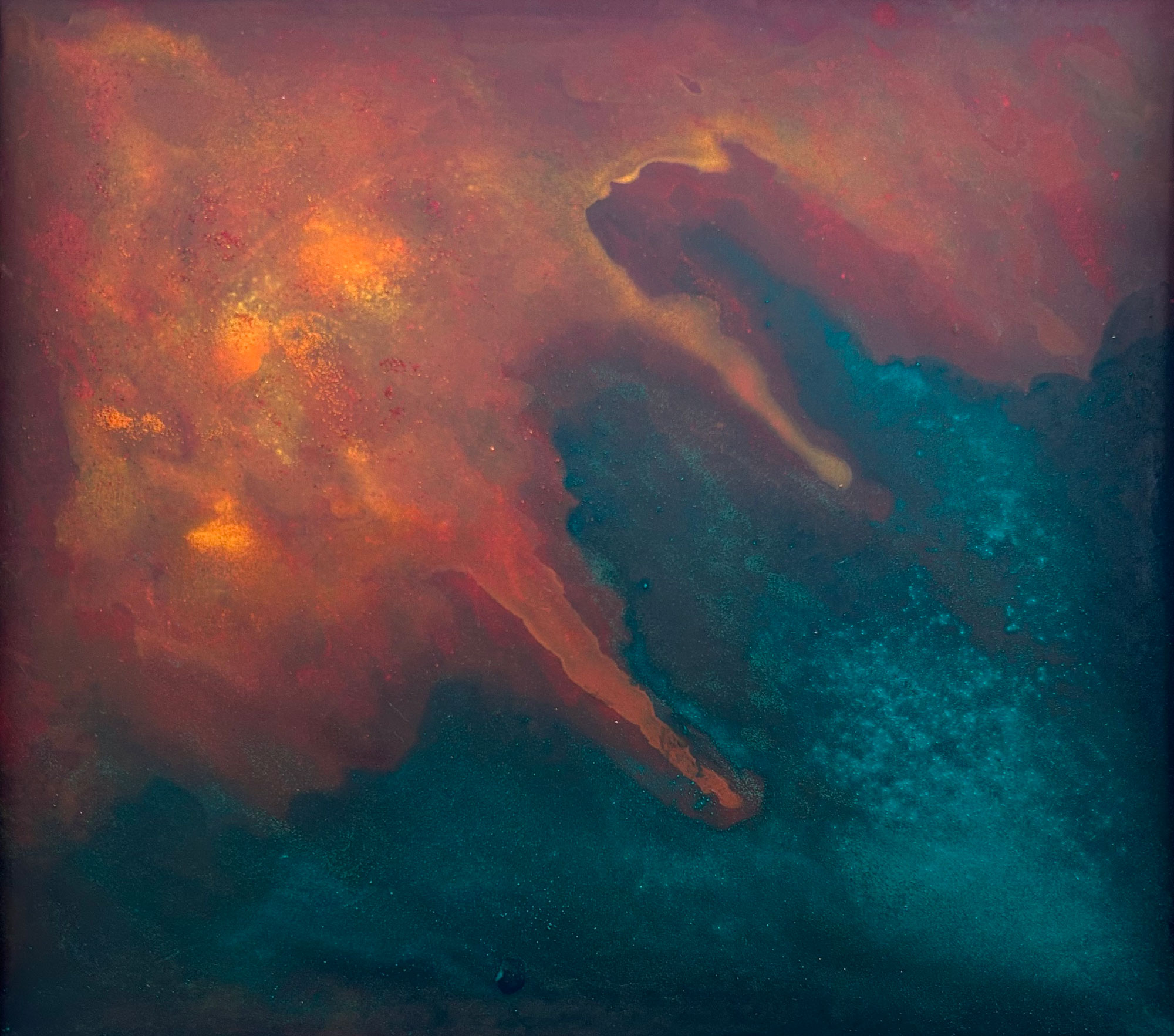 Untitled No.17, 2025 / contemporary abstract painting with mineral pigments on washi