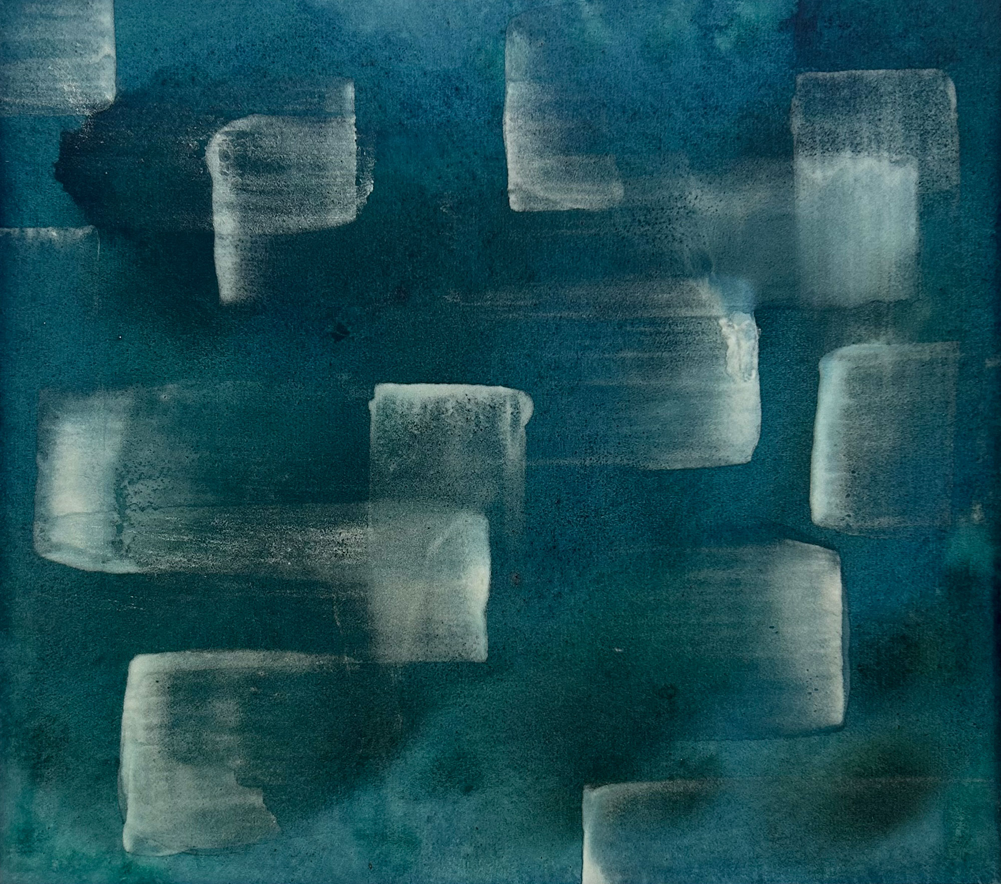 Untitled No.2, 2025 / contemporary abstract painting with mineral pigments on washi