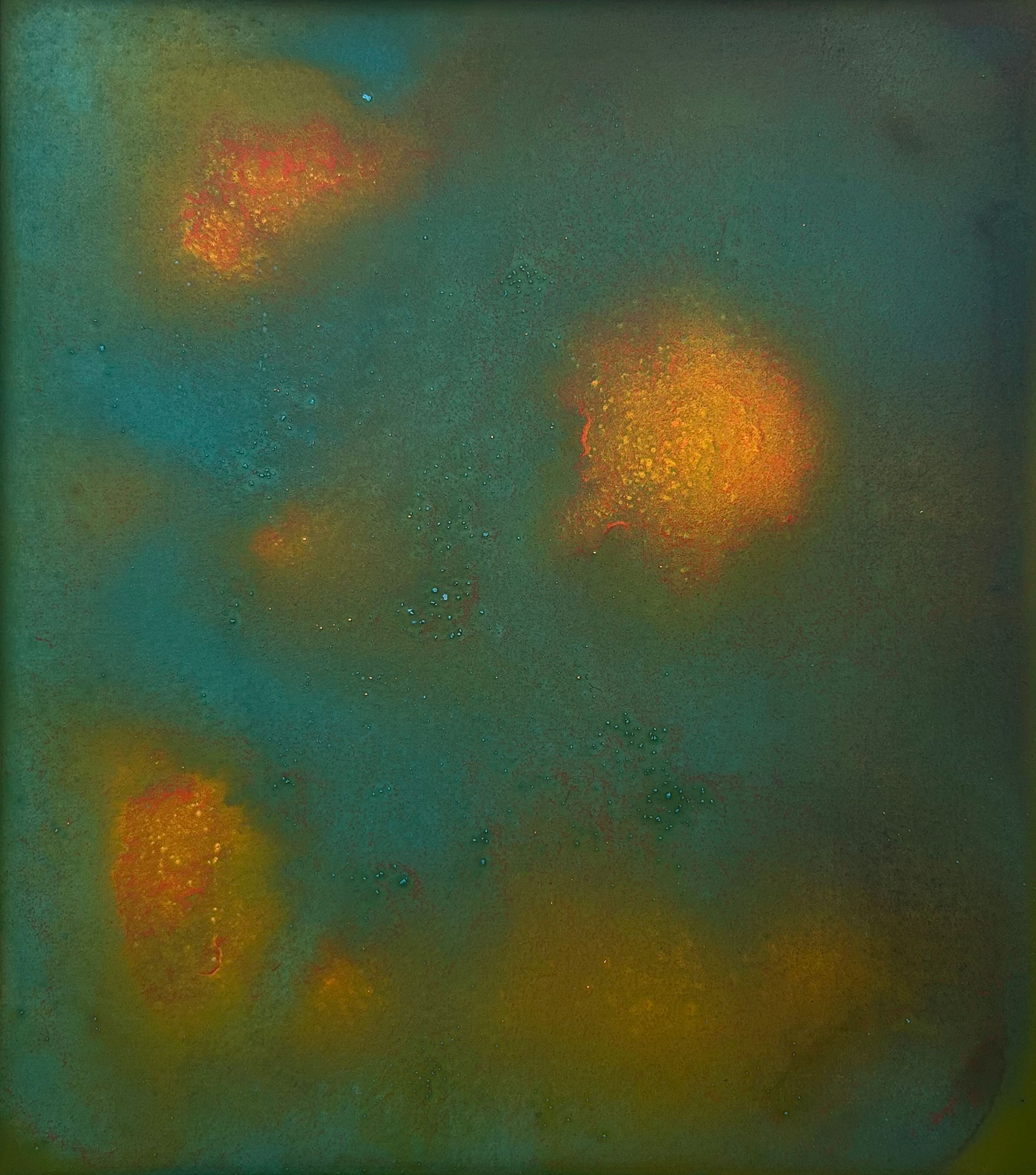 Untitled No.22, 2025 / contemporary abstract painting with mineral pigments on washi