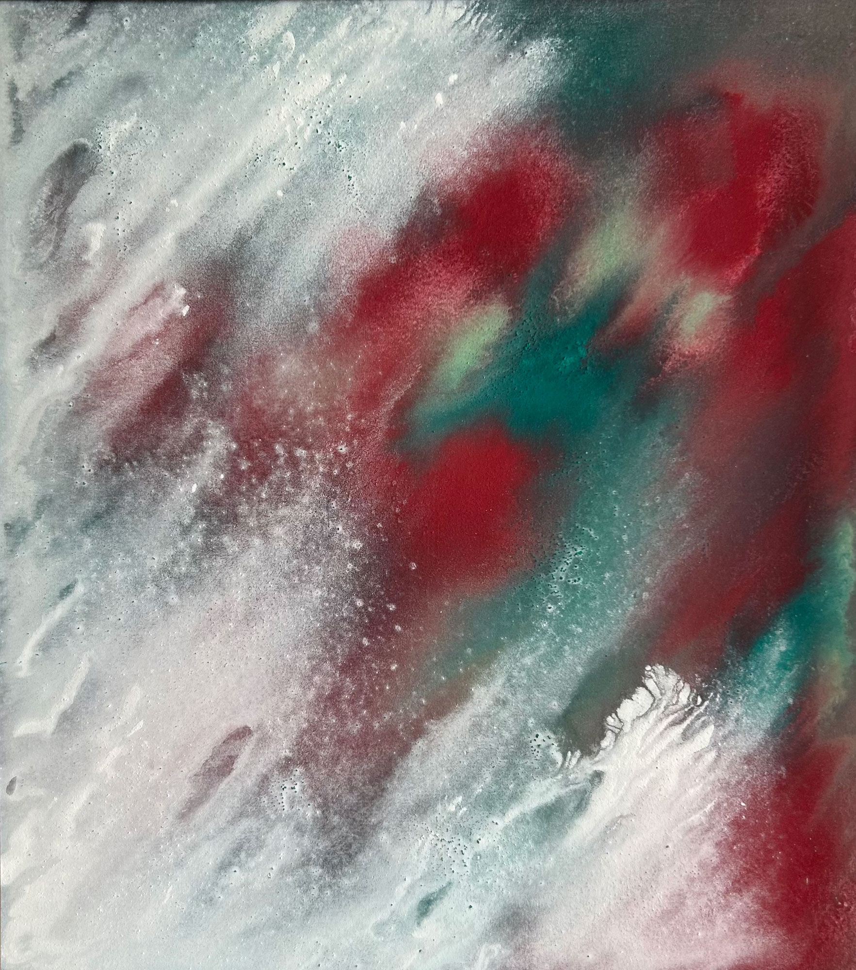 Untitled No.26, 2025 / contemporary abstract painting with mineral pigments on washi