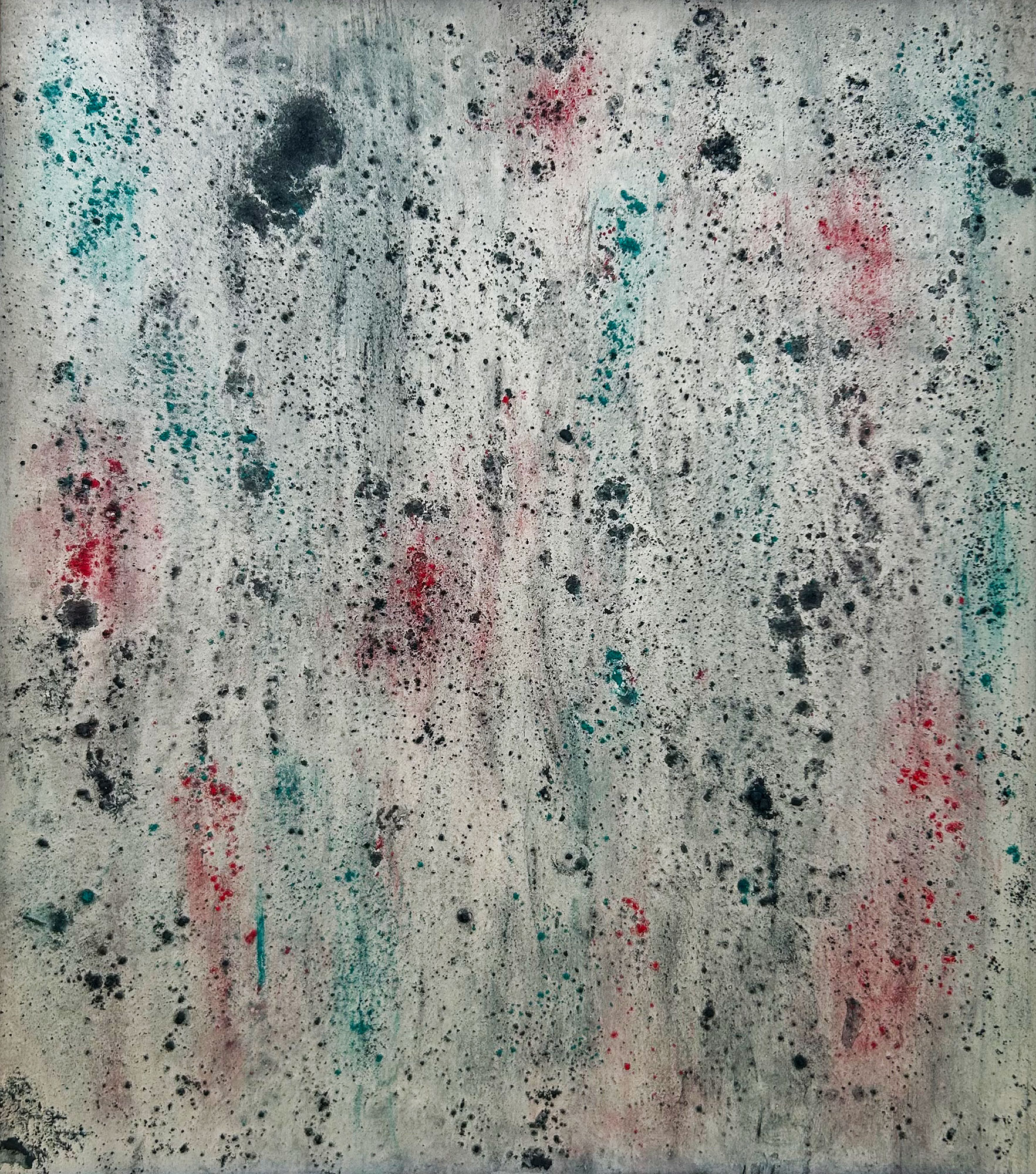 Untitled No.32, 2025 / contemporary abstract painting with mineral pigments on washi