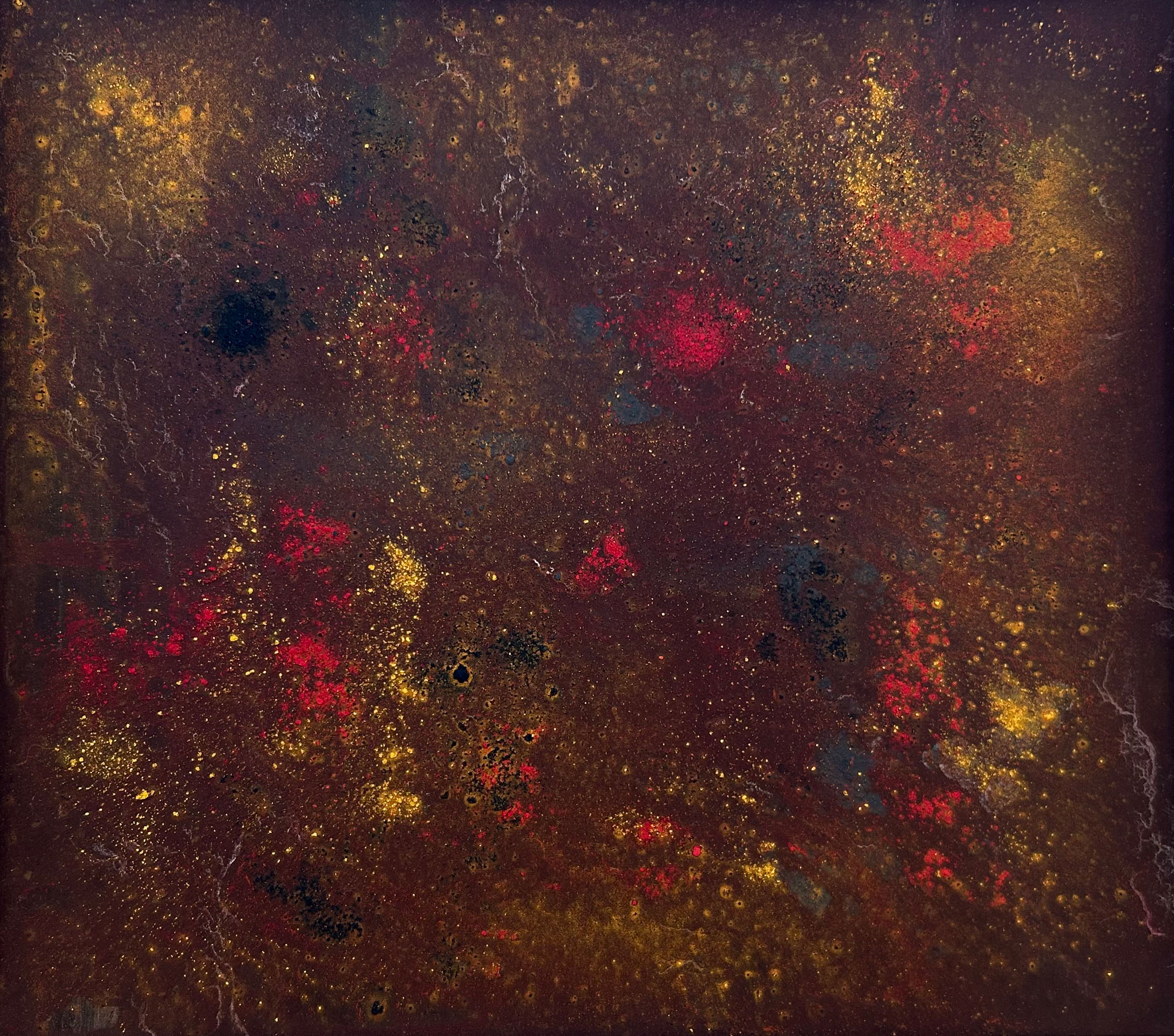 Untitled No.33, 2025 / contemporary abstract painting with mineral pigments on washi