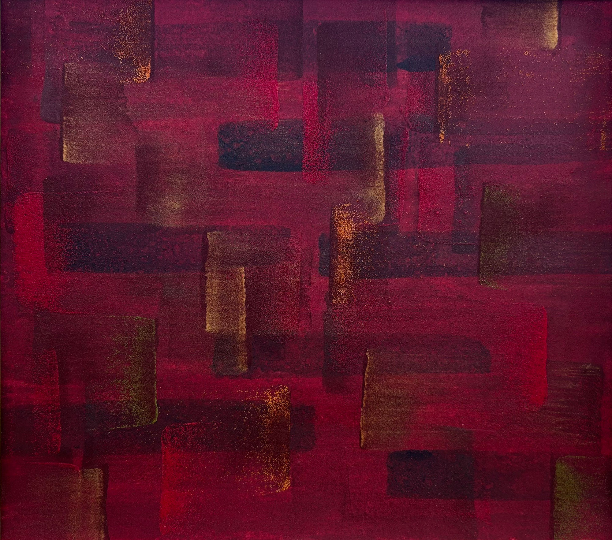 Untitled No.8, 2025 / contemporary abstract painting with mineral pigments on washi