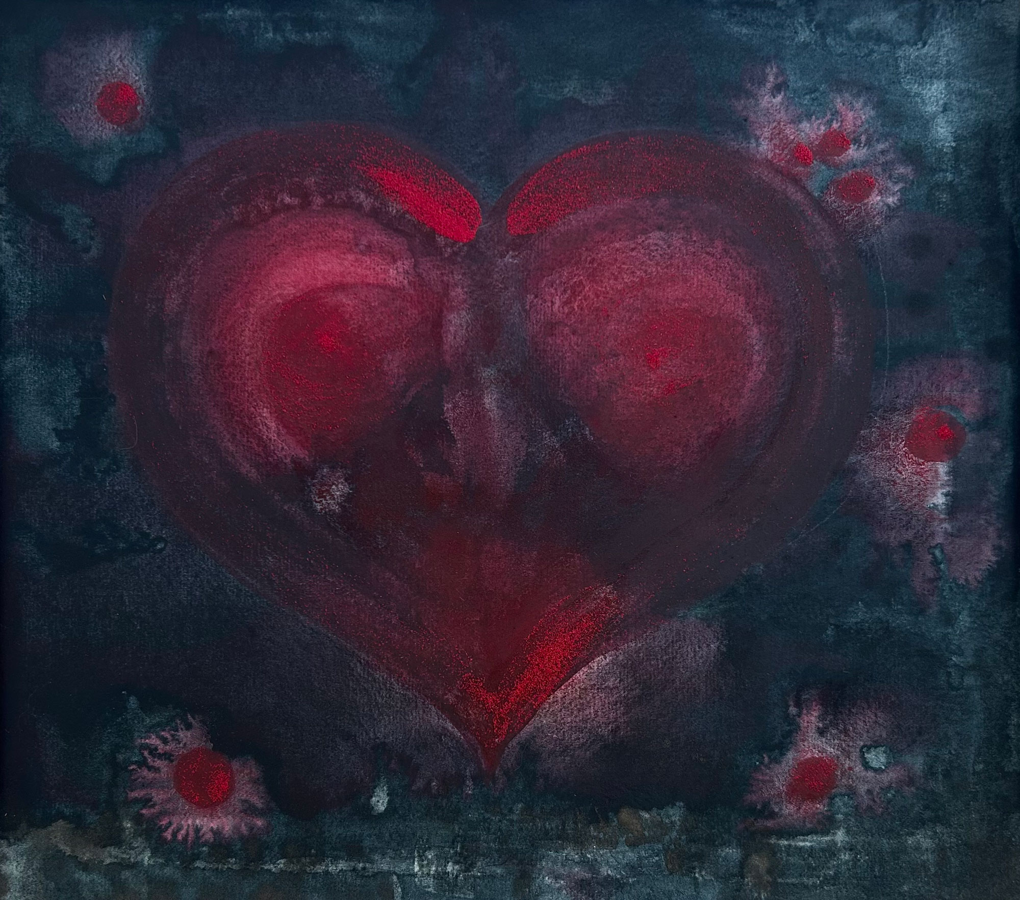 Untitled No.9, 2025 / contemporary abstract painting with mineral pigments on washi